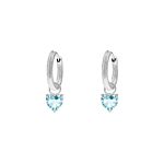 Birthstone heart oorbellen
