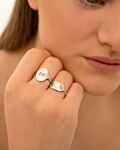 Verstelbare initial ring vintage