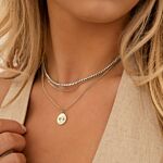 Zilveren necklaceparty met snake ketting