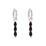 Oorringetjes triple dark stones