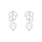 Boho pearl oorbellen zilverkleurig