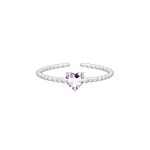 Birthstone heart ring