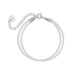 Platte snake armband dubbel