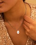 Vintage initial ketting met letters gegraveerd