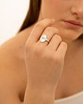 Verstelbare initial ring vintage