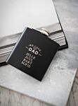 Heupfles met namen zwart - we love you dad