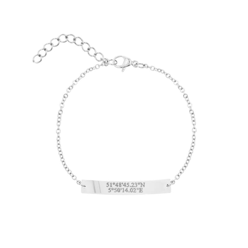 Armband met coördinaten 