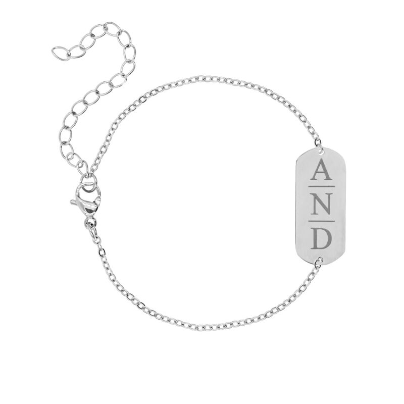 Bar armband graveren 3 letters