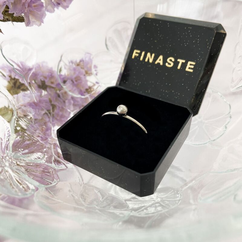 Ring met bolletje groot kleur Zilver