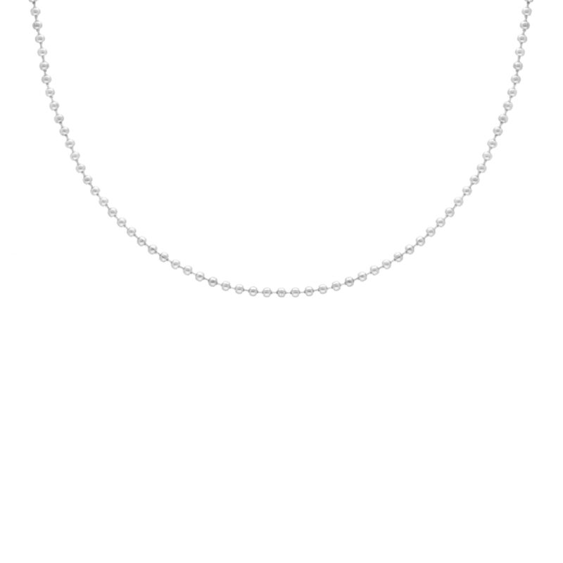 Zilveren ketting met bolletjes