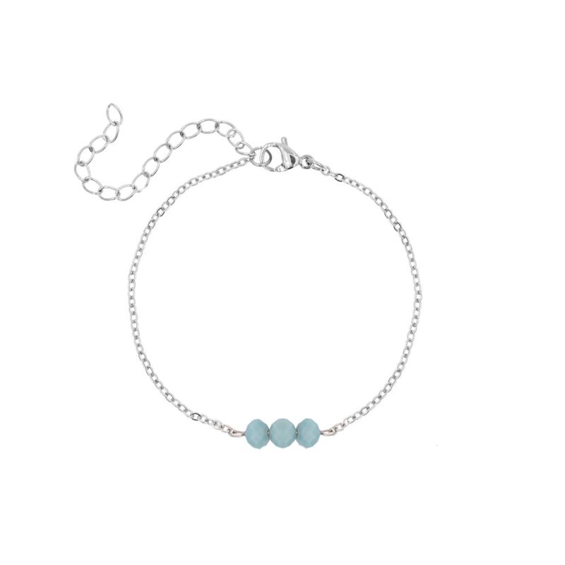 Charming armband grijsblauw