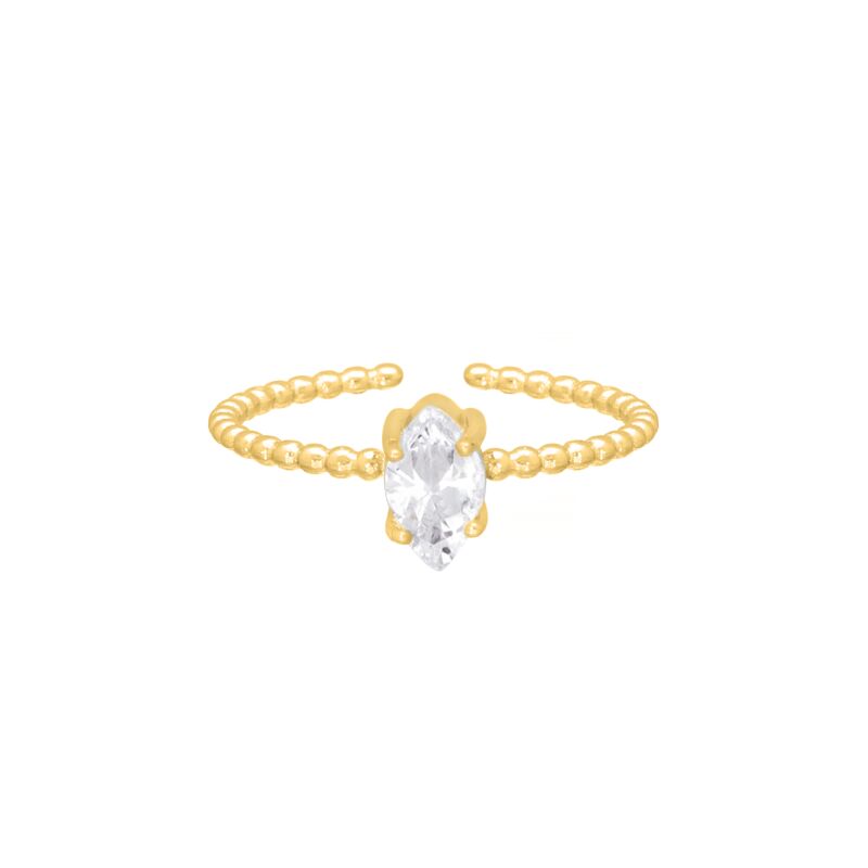 Fancy ring verstelbaar goudkleurig