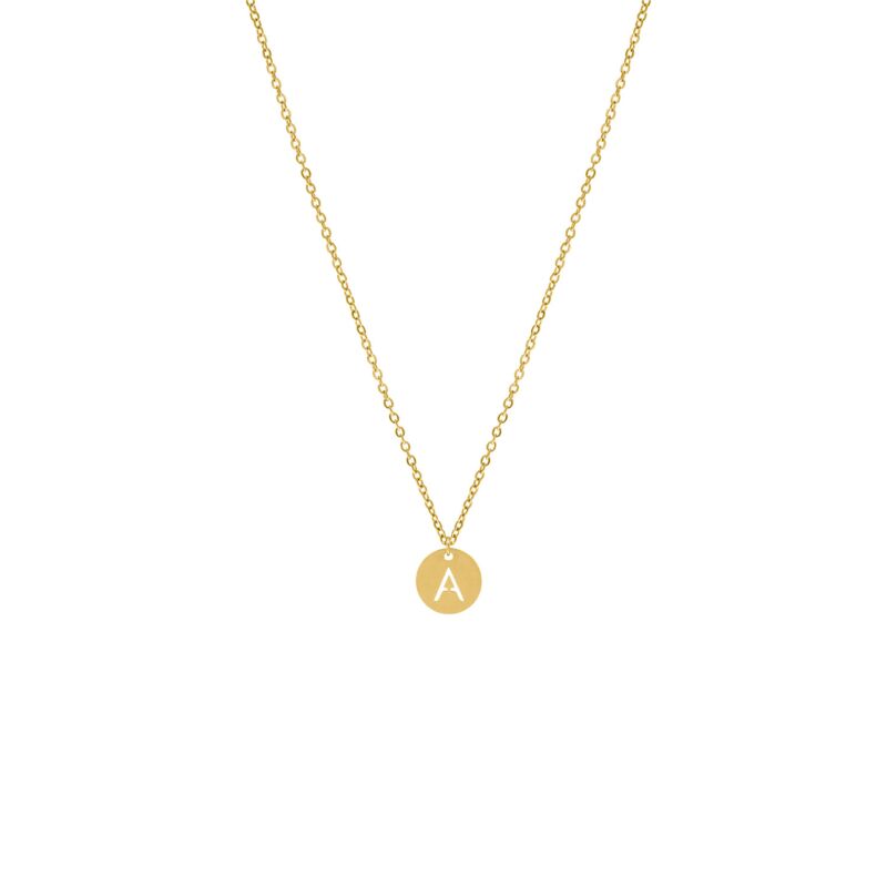 Letter ketting coin goud