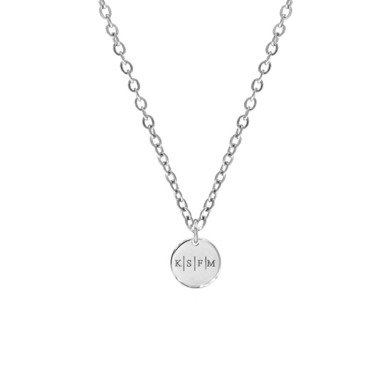 Vier Initialen Ketting Zilver