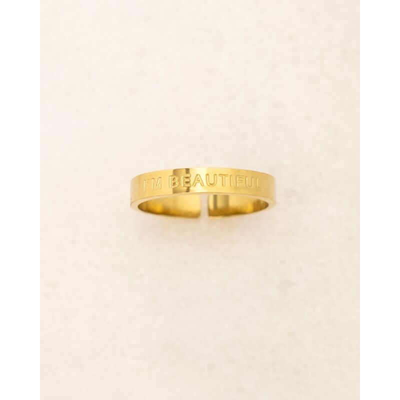 I'm beautiful ring goldplated