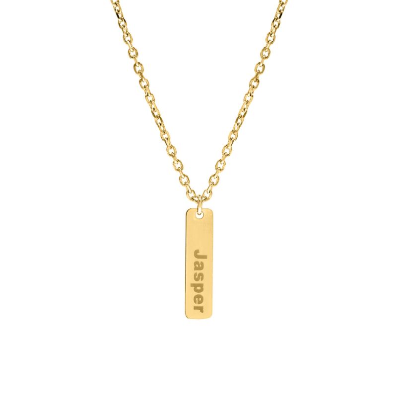 Gouden ketting heren met tekst