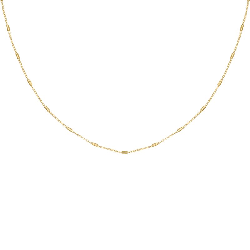 Schakelkettinkje chain mix goudkleurig
