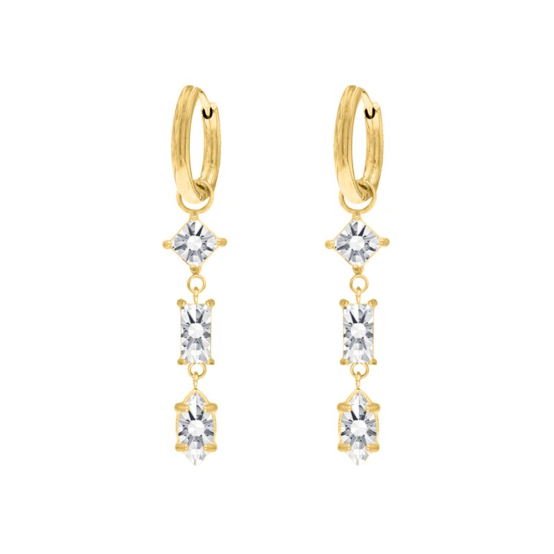 Oorhangers Trinity Gemstones Goldplated