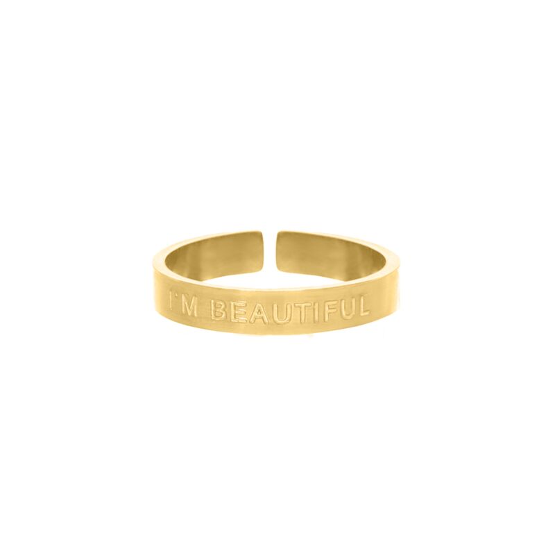 I'm amazing ring goldplated 