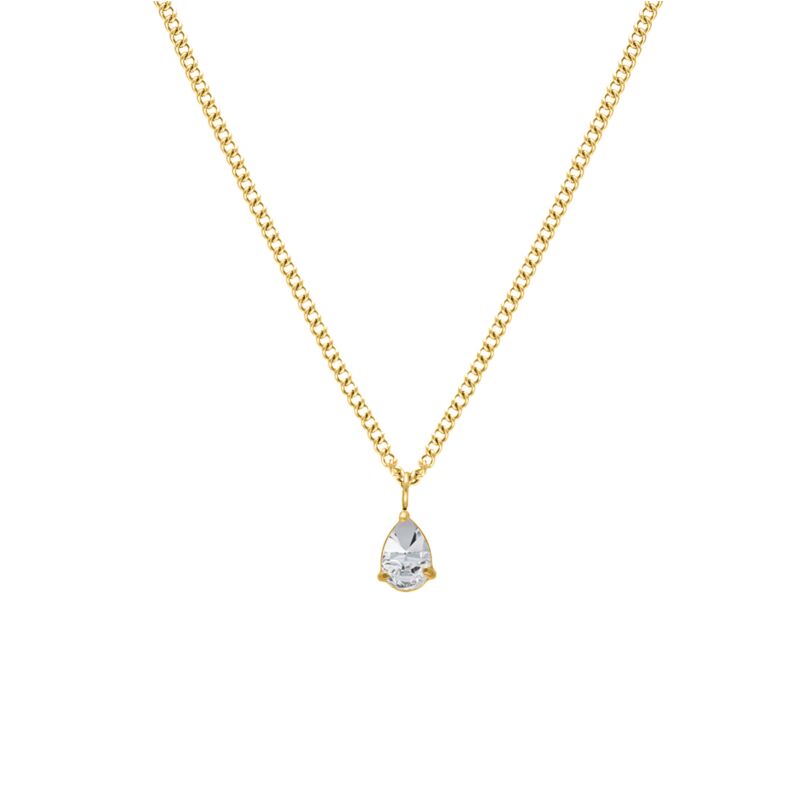 Ketting sparkle drop goldplated