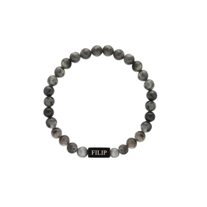 Kralen armband heren met naam zwart