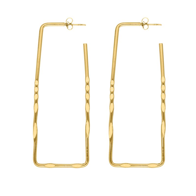 Long statement earrings goudkleurig