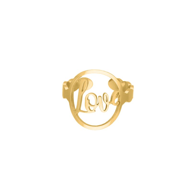 Love ring goudkleurig