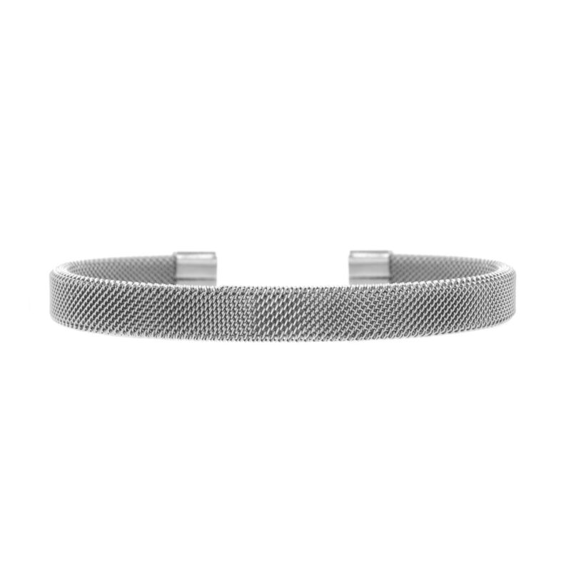 Zilveren mesh bangle 