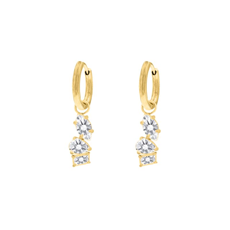 Oorbellen chic gems goudkleurig