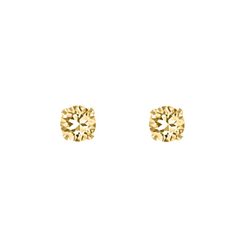 Oorknopjes champagne stone goudkleurig