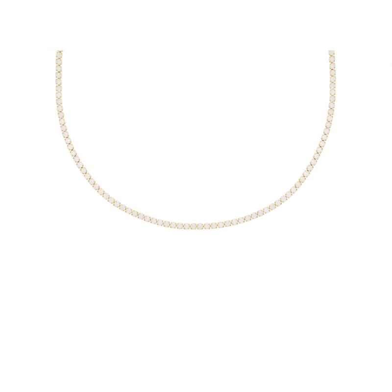 Opal tennis ketting goudkleurig