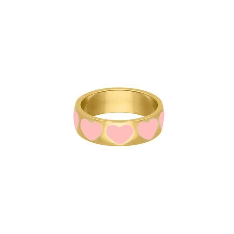 Pink Love Ring Fashionista Goudkleurig