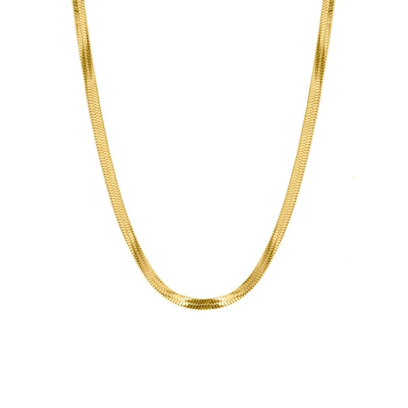 Plat kettinkje goud