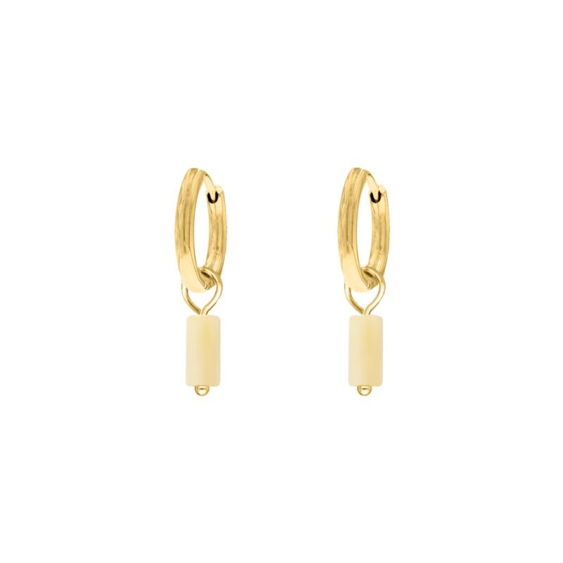 Earrings nude stone goldplated