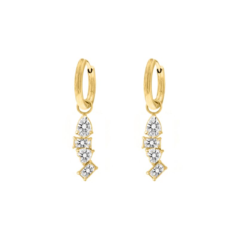 Earrings glam stones goldplated