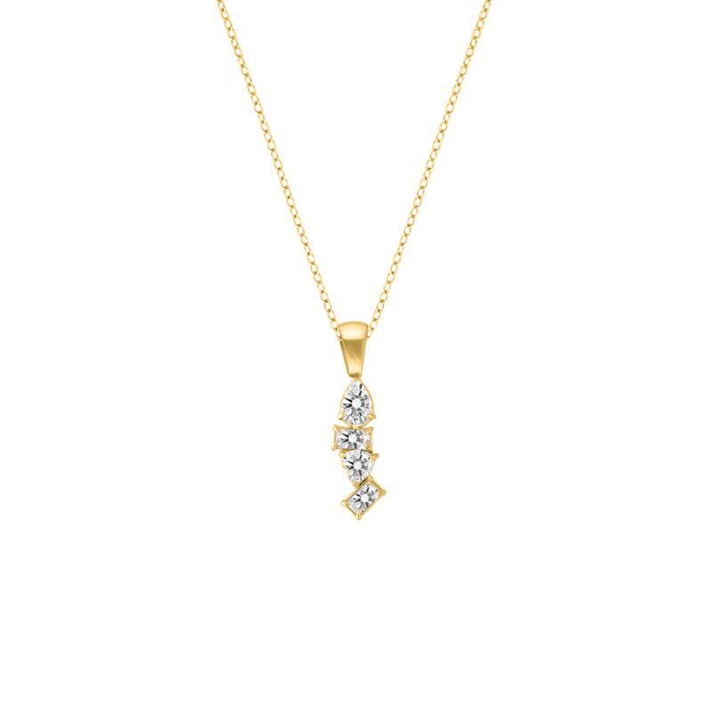 Necklace glam stones goldplated