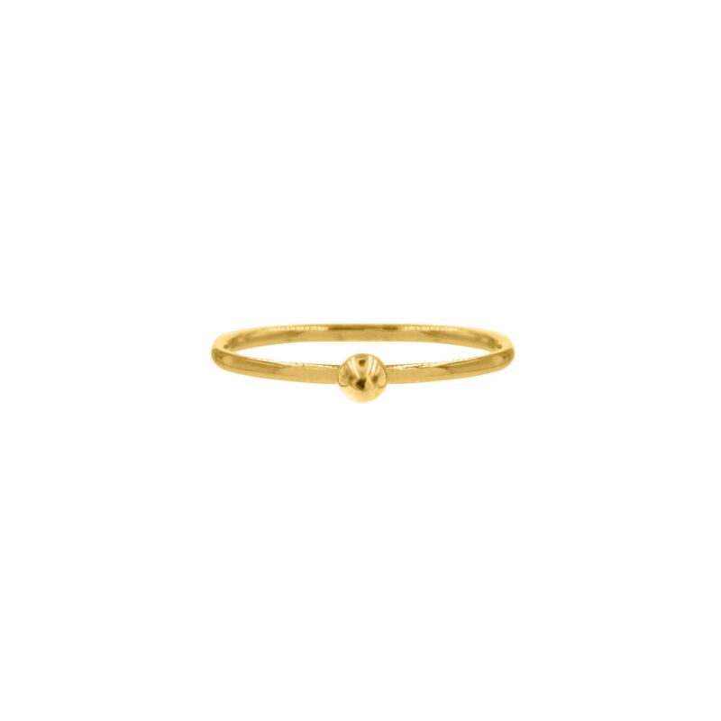 Ring met bolletje klein goud