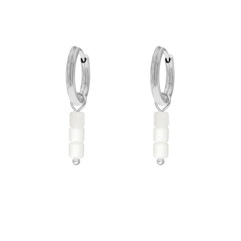 Little white stone earrings
