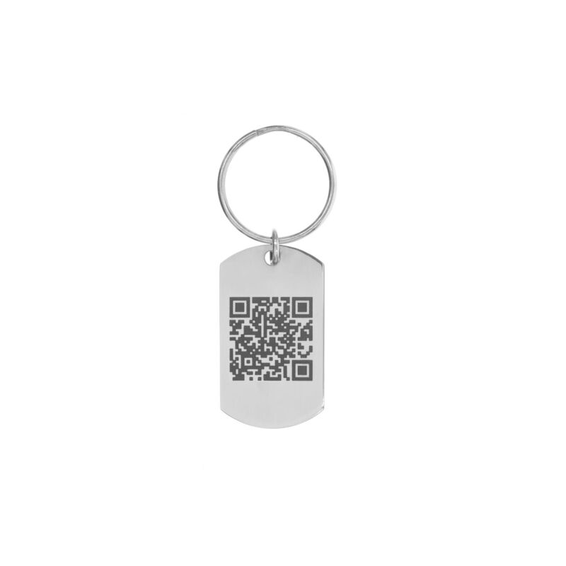 Sleutelhanger met QR code