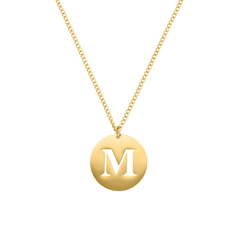 Gouden ketting met initial
