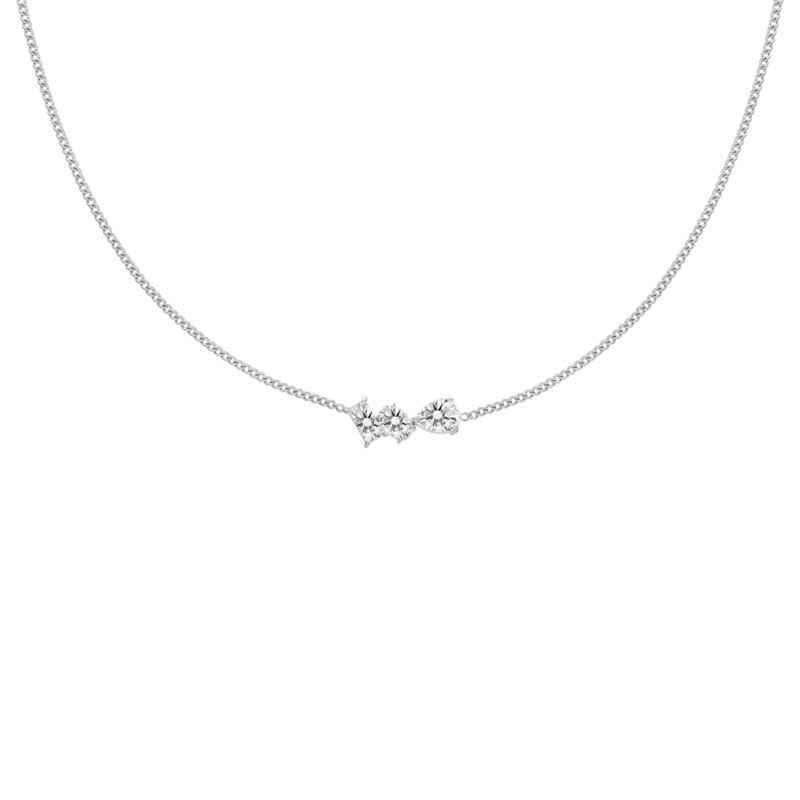 Triple gem necklace