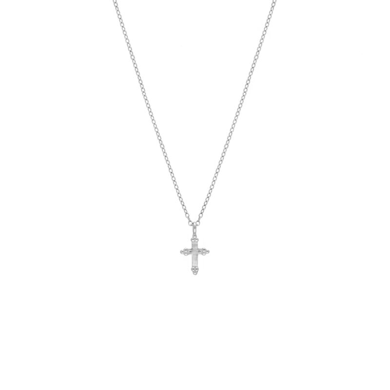 Zilveren ketting met kruisje
