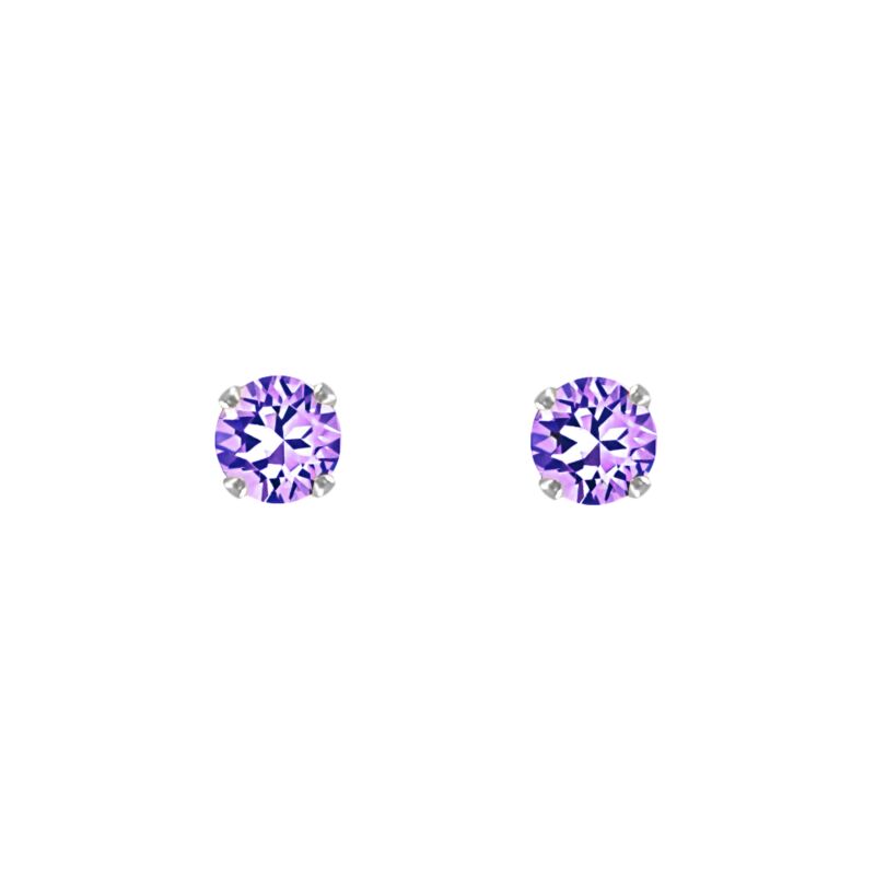 Oorknopjes purple stone