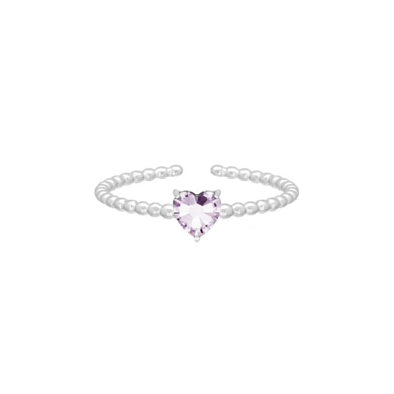 Birthstone heart ring