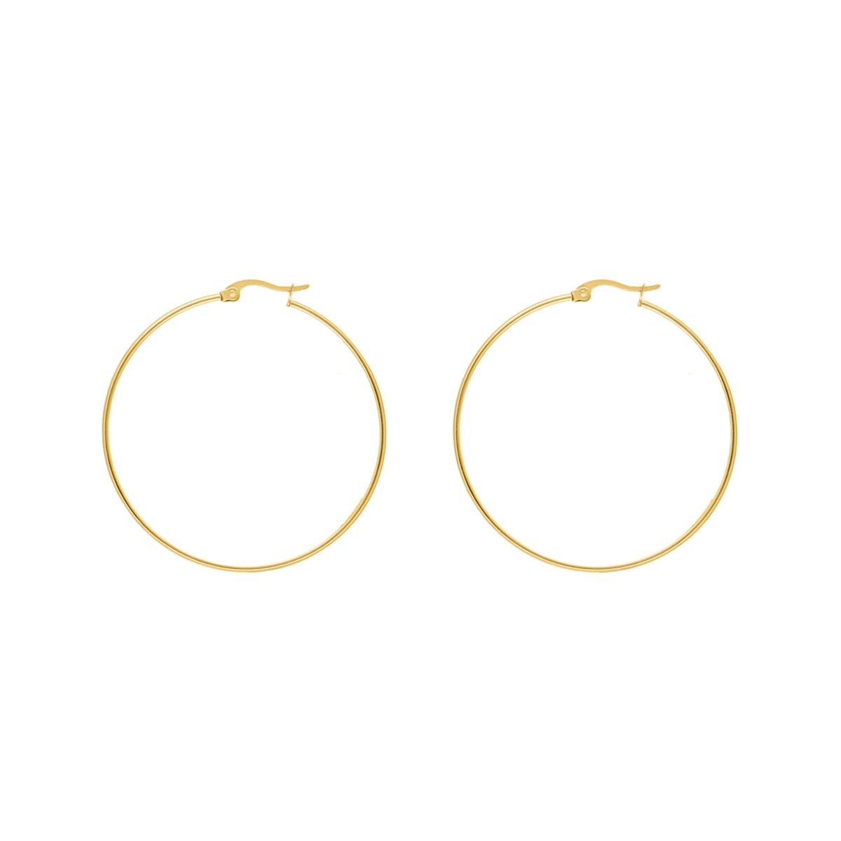 Big hoop earrings goldplated