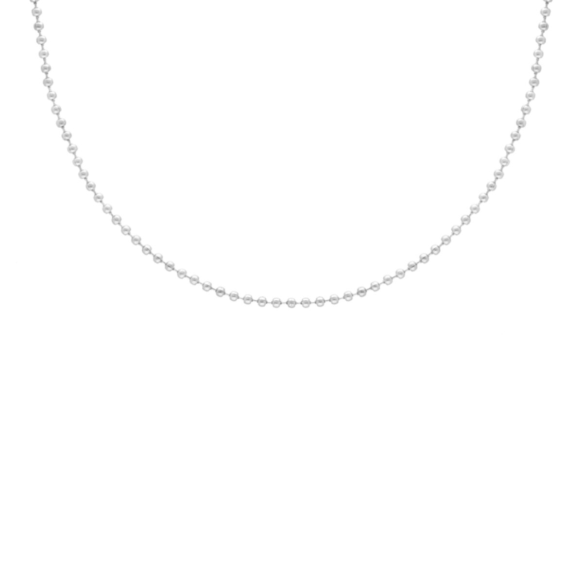 Zilveren ketting met bolletjes