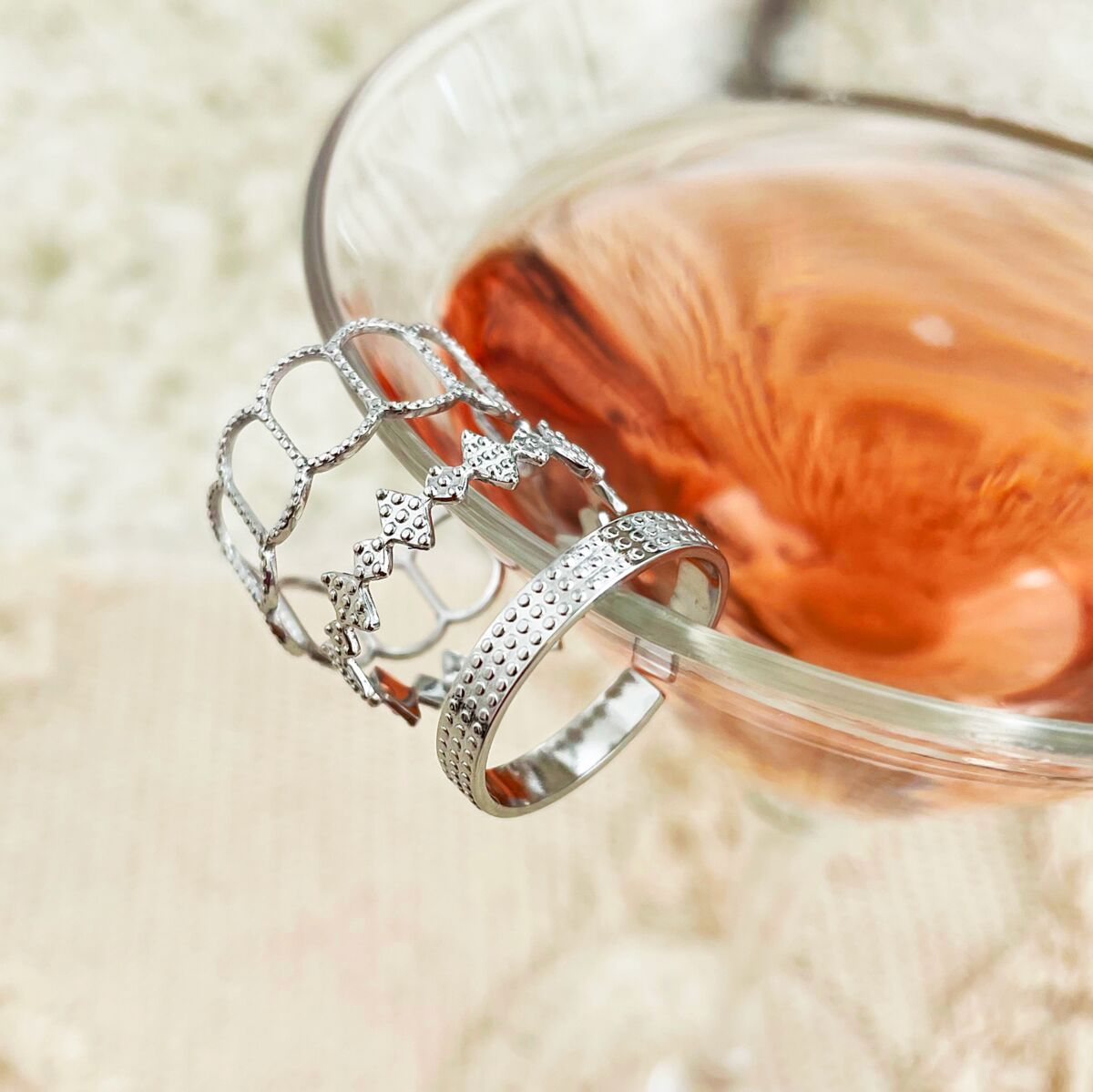 ZIlveren ringen mix in vintage stijl