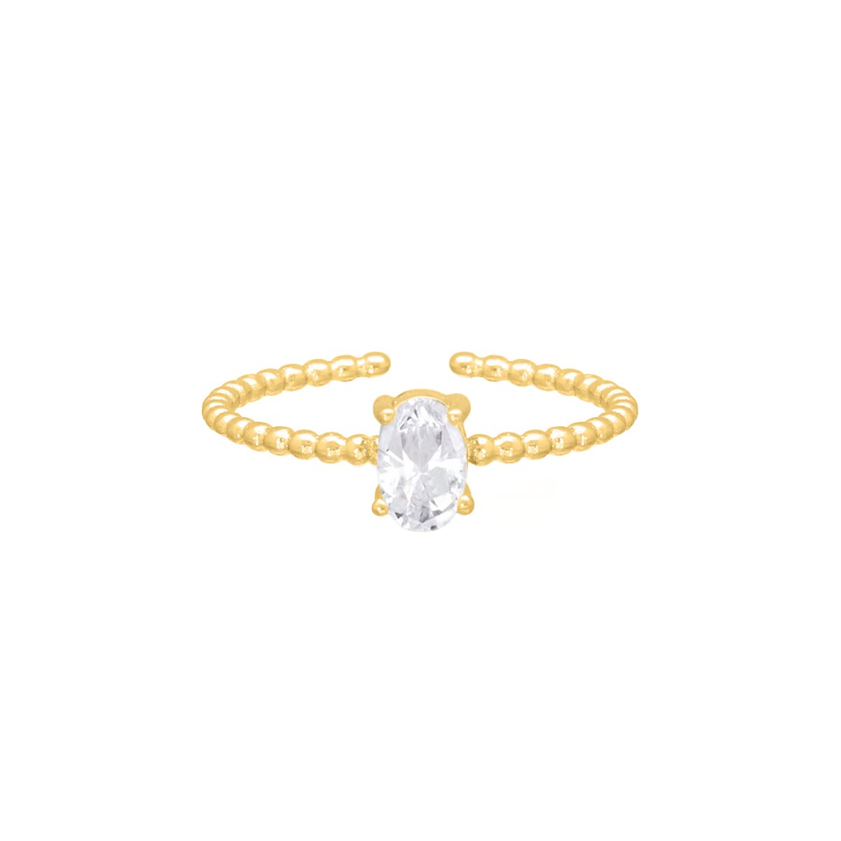 Ring fancy oval goudkleurig