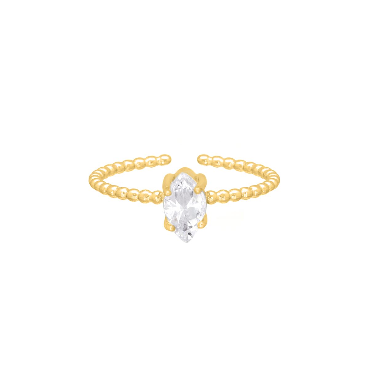 Fancy ring verstelbaar goudkleurig