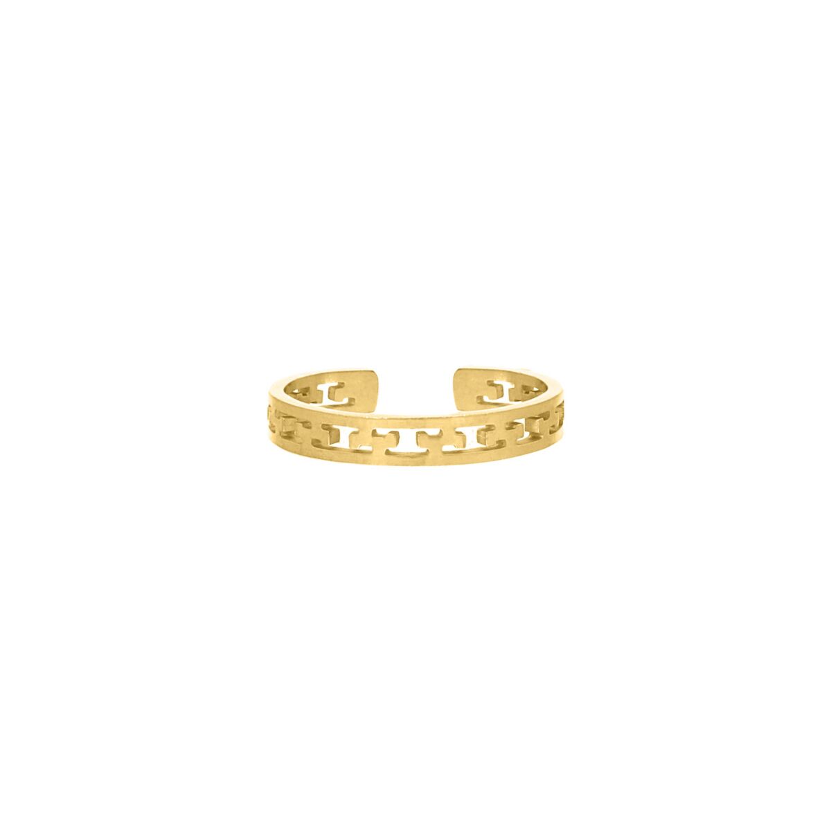 Fijne ring verstelbaar gold plated
